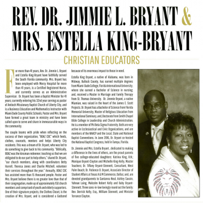 Reverend Dr. Jimmie L. Bryant & Mrs. Estella King-Bryant